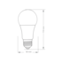 Lâmpada LED Bulbo 9W 4000K TKL60 Taschibra