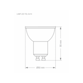 Lâmpada LED Dicróica TDL20 3,5W 6500K Taschibra