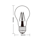 Lâmpada LED Filamento A60 Amarela Taschibra 