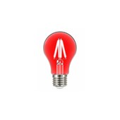 Lâmpada LED Filamento A60 Vermelha Taschibra