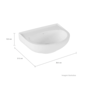 Lavatório Izy Pequeno 32x29x16,5cm Branco L.12.17 Deca