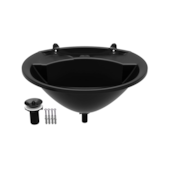 Lavatório Plástico 36x26cm 3,8L Preto Astra