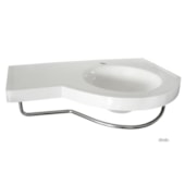 Lavatório Sintético Luxor com Toalheiro Lado Direito Branco Sicmol  Lavatório Sintético Luxor com Toalheiro Lado Direito Branco Sicmol