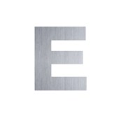 Letra E para Casa Escovado 12,5cm com Adesivo Primafer