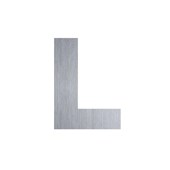 Letra L para Casa Escovado 12,5cm com Adesivo Primafer