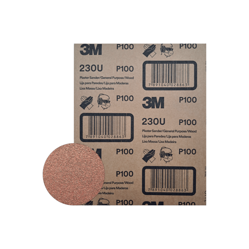 Lixa Massa e Madeira Grão P 100 230U 3M