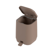 Lixeira Aura 6L Marrom Amêndoa Ou