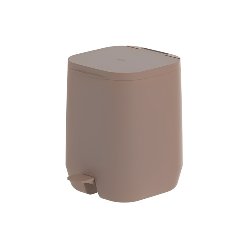 Lixeira Aura com Pedal Marrom Amêndoa 6L OU