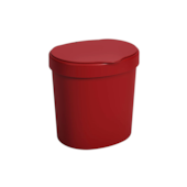 Lixeira com Tampa 2,5L Basic Vermelho Coza