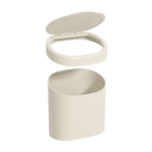 Lixeira com Tampa para Pia 4L Bege Coza