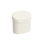 Lixeira com Tampa para Pia 4L Bege Coza