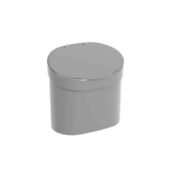 Lixeira com Tampa para Pia 4L Cinza Coza