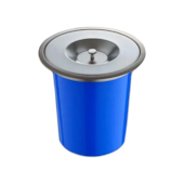 Lixeira Inox de Embutir Redondo 5 Litros Casa Ok