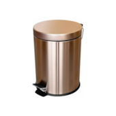 Lixeira Inox Dourado com Pedal 3L Casa Ok