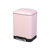 Lixeira Inox Rosa com Pedal 6L Casa Ok Lixeira Inox Rosa com Pedal 6L Casa Ok