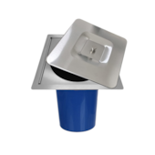 Lixeira Quadrada de Embutir Pia e Bancada Inox 304 Escovado 5L Stillus Home