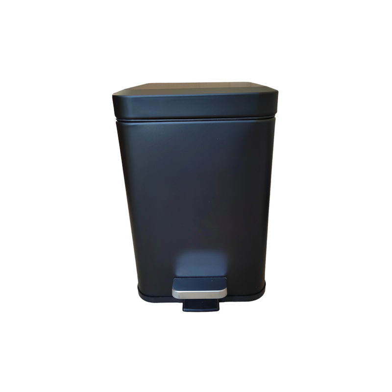 Lixeira Retangular 6L Preto Casa Ok