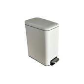 Lixeira Retangular Slim 5L Branco Casa Ok
