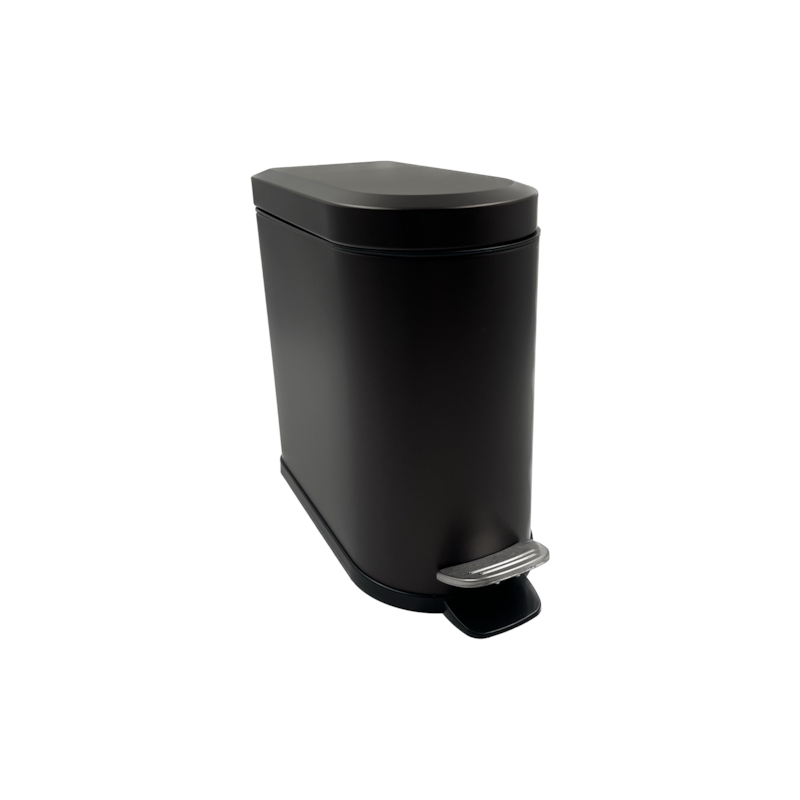 Lixeira Retangular Slim 5L Preta Casa Ok