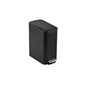 Lixeira Retangular Slim 6L Preto Casa Ok