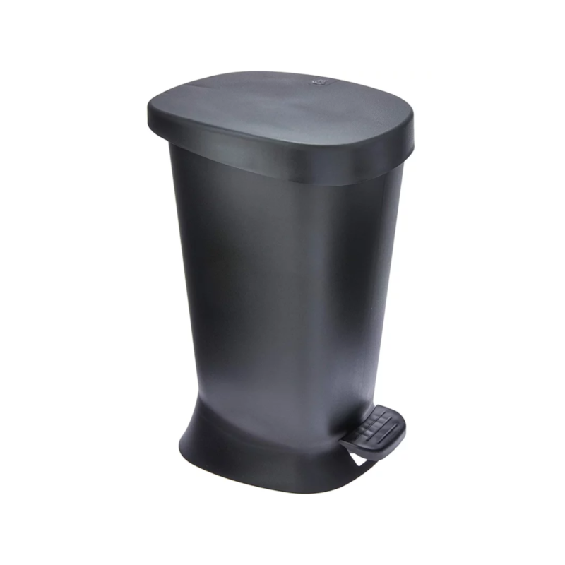 Lixeira Square 5L Com Pedal Preto Coza