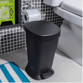 Lixeira Square 5L Com Pedal Preto Coza