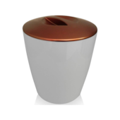 Lixeira Vitra Vintage 5L Branco e Cobre Martiplast