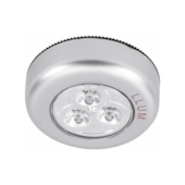 Luminária a Pilha Button 3 LEDs Prata Bronzearte