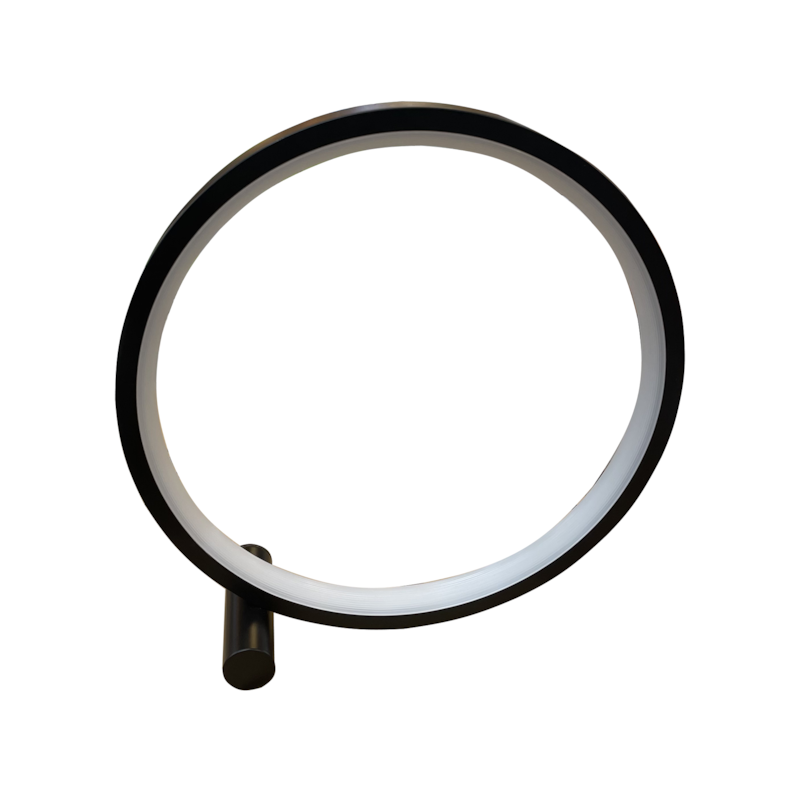 Luminária de Mesa Circular Led USB Preto Casa Ok
