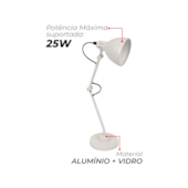 Luminária de Mesa Cyber Branco Deluxe Avant