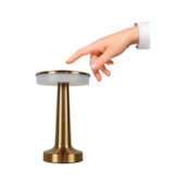 Luminária de Mesa Pharos Ouro Taschibra