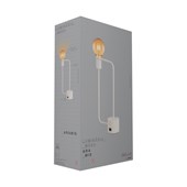 Luminária Mesa Aramis 1xE27 USB Branco Fosco Avant