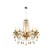 Lustre Baronesa Vidro Champagne 8xE14 Canopla Cromada Avant Lustre Baronesa Vidro Champagne 8xE14 Canopla Cromada Avant