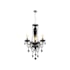 Lustre Baronesa Vidro Preto 3XE14 Canopla Cromada Avant