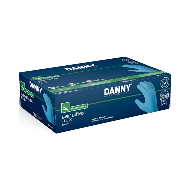 Luva Sensiflex Azul M Danny