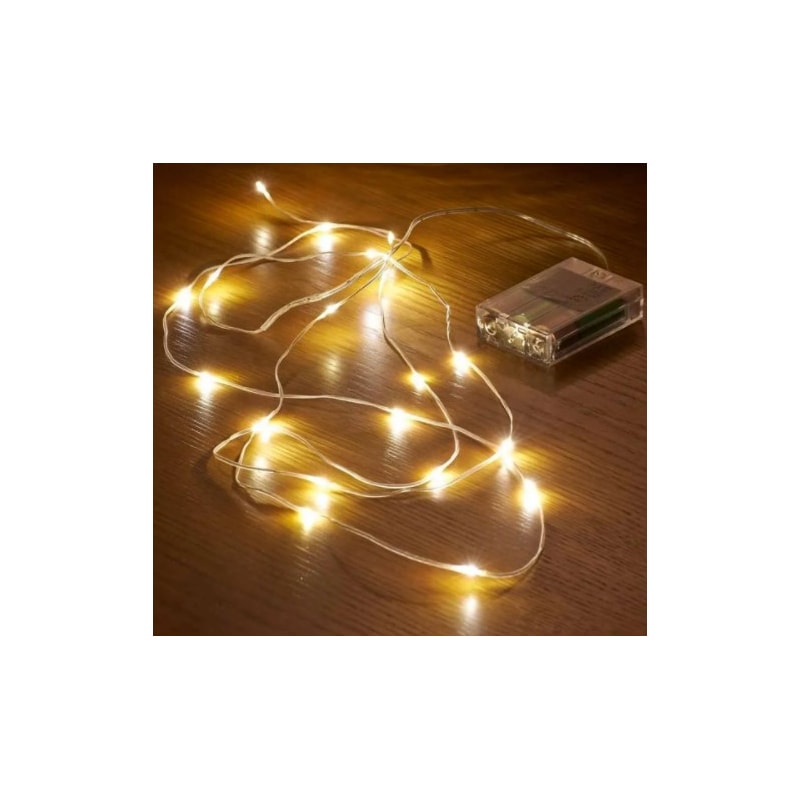 Luz de Led 20 Leds 2m Decorativo Luz Amarela Rio de Ouro