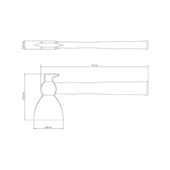 Machadinha com Unha 450g com Cabo de Madeira Tramontina