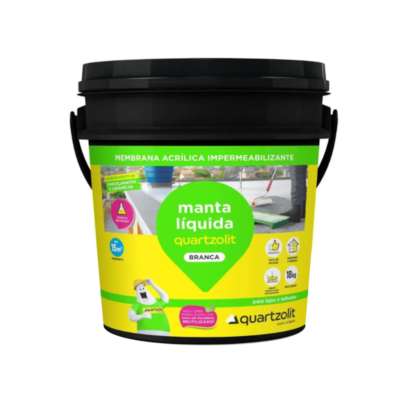 Manta Líquida Impermeabilizante Branca 18Kg Quartzolit