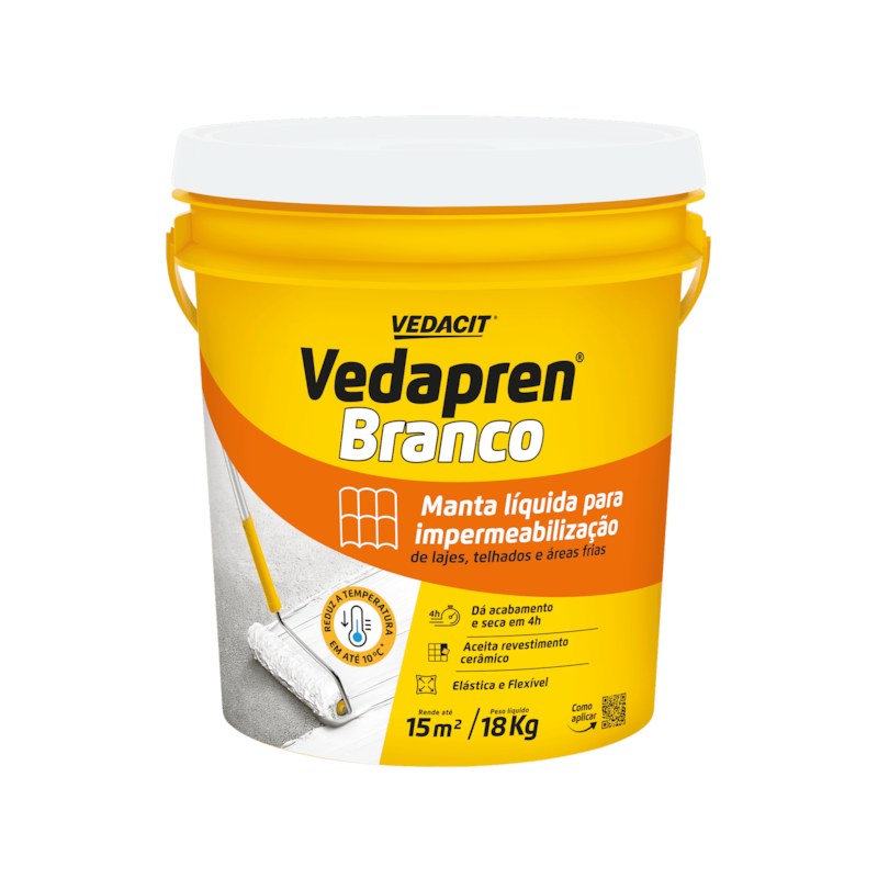 Manta Líquida Impermeabilizante Vedapren Branca 3,6L Vedacit