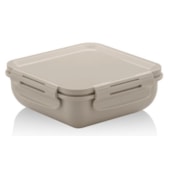 Marmita Hermética Quadrada Bege Fosco Martiplast  Marmita Hermética Quadrada Bege Fosco Martiplast