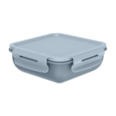 Marmita Hermética Quadrada Bicolor Azul Glacial Ou