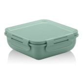 Marmita Hermética Quadrada Verde Fosco Martiplast  Marmita Hermética Quadrada Verde Fosco Martiplast