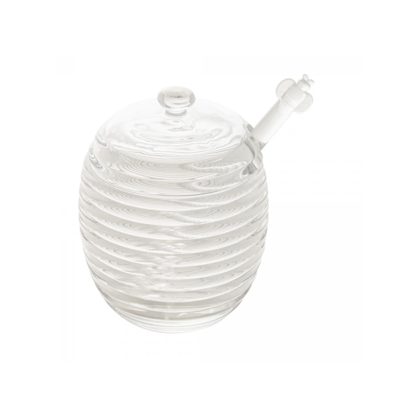 Meleira de Cristal com Pegador e Tampa Colméia 210ml Lyor