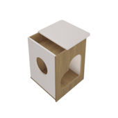 Mesa de Apoio PET Carvalho com Branco Artely