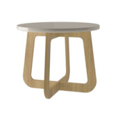 Mesa de Centro Jasmin Branco com Carvalho Artley