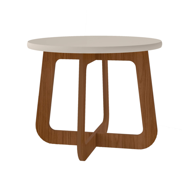 Mesa de Centro Jasmin Cedro com Branco Artely