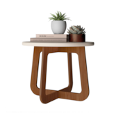Mesa de Centro Jasmin Cedro com Branco Artely