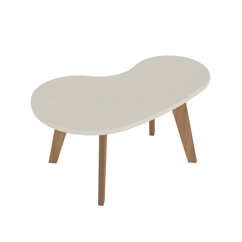 Mesa de Centro Orgânica Branco Artely