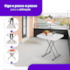 Mesa Dobrável 76cm Branco 3 Alturas Casa Ok