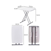 Mesa Dobrável 76cm Branco 3 Alturas Casa Ok